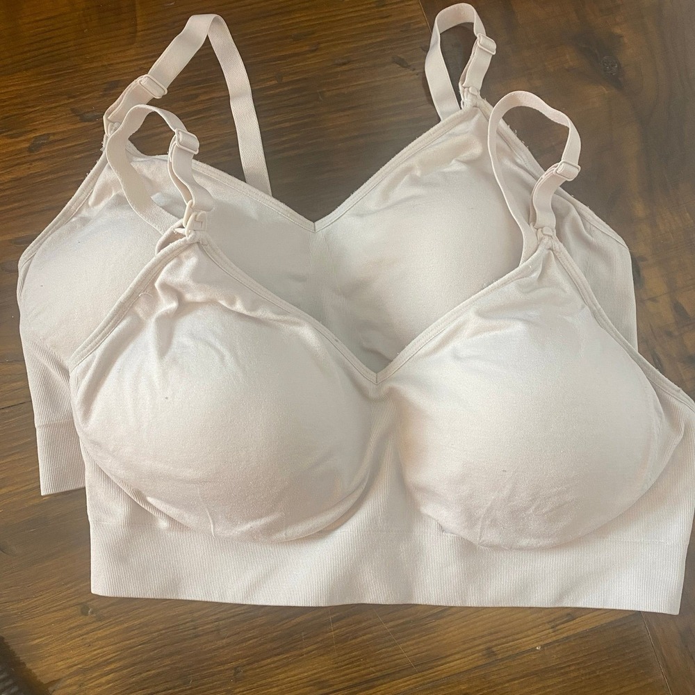 2 Large Auden Nursing Seamless Bras SKU C106